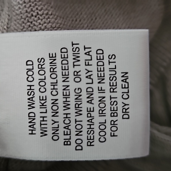 Men's silk / cotton taupe gray beige mock neck sweater Pronto-Uomo Large - Picture 7 of 7